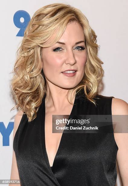 Amy Carlson attends the Blue Bloods 150th episode celebration at 92Y on March 27, 2017 in New York City.