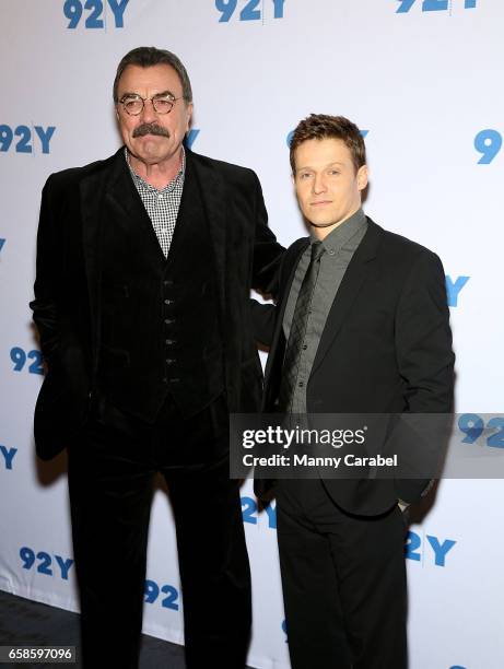 Tom Selleck and Will Estes attend the "Blue Bloods" 150th Episode Celebration at 92Y on March 27, 2017 in New York City.