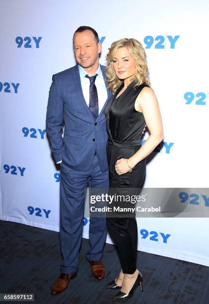 Donnie Wahlberg and Amy Carlson attend the "Blue Bloods" 150th Episode Celebration at 92Y on March 27, 2017 in New York City.