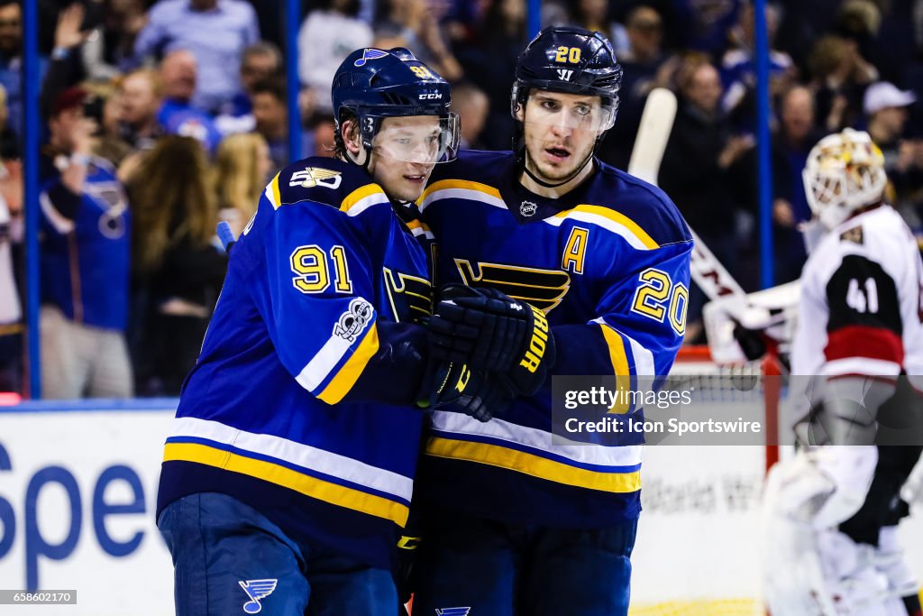 NHL: MAR 27 Coyotes at Blues