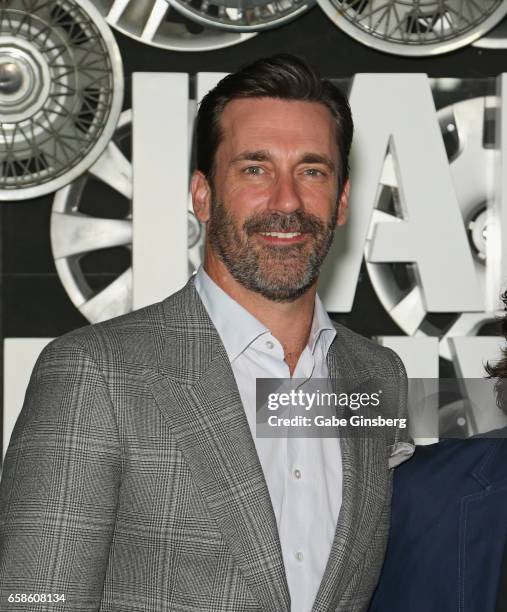 Actor Jon Hamm attends a photo call for TriStar Pictures' "Baby Driver" during CinemaCon at Caesars Palace on March 27, 2017 in Las Vegas, Nevada.