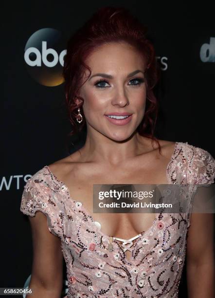 Dancer Sharna Burgess attends "Dancing with the Stars" Season 24 at CBS Televison City on March 27, 2017 in Los Angeles, California.