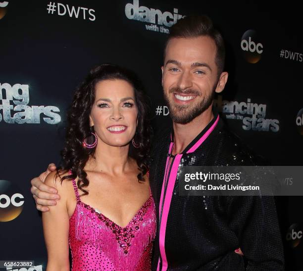 Olympian Nancy Kerrigan and dancer Artem Chigvintsev attend "Dancing with the Stars" Season 24 at CBS Televison City on March 27, 2017 in Los...