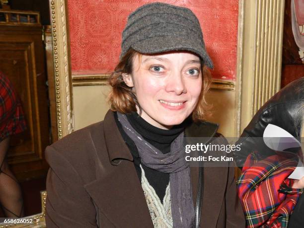 Actress Aurelia Thierree, sister of Cesar 2017 award winning actor James Thierree, attends Jean Pierre Kalfon ad P.I.B. Band Concert at Theatre...