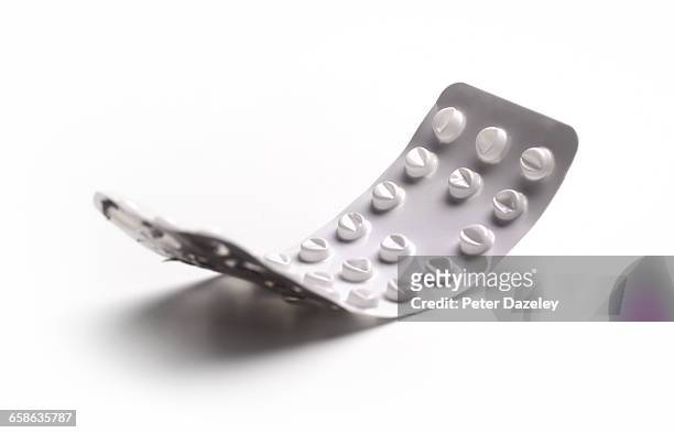 empty blister pill pack recovery - blister pack stock pictures, royalty-free photos & images