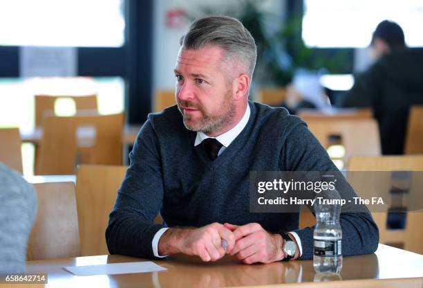 Willie Kirk, Manager of Bristol City Women during the SSE FA Women's Cup Sixth Round match between Bristol City Women and Manchester City Women at...