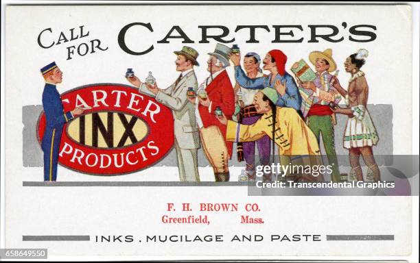 Advertising blotter for Carter's Printing Inks, New York, circa 1920.