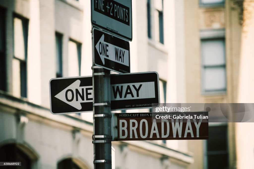 Broadway Street Signs, Manhattan, New York City
