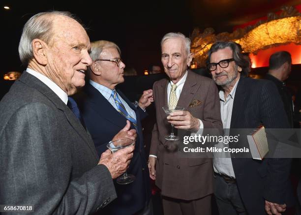 George Stevens Jr. , Tom Brokaw, Gay Talese, and Griffin Dunne attend the "Five Came Back" World Premiere after party at Shun Lee West on March 27,...