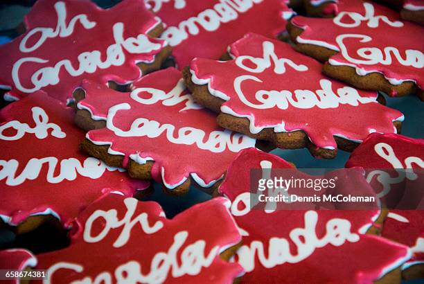 oh canada cookies - dennis mccoleman stock pictures, royalty-free photos & images