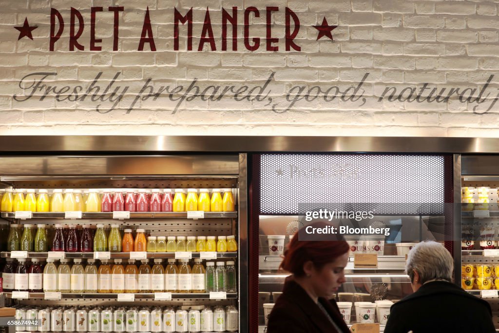 Inside A Pret A Manager Ltd. Store As Food Chain Is Concerned About Brexit