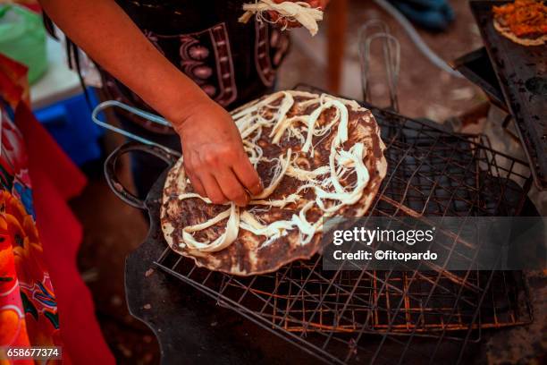 tlayuda tortilla - indian food bildbanksfoton och bilder