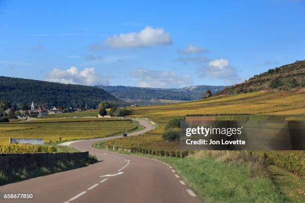 road through burgundy - beaune france stock pictures, royalty-free photos & images