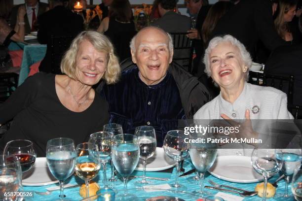 Karin von Aroldingen, Paul Szilard and Violette Verdy attend The School of American Ballet Workshop Performance Benefit at Lincoln Center on June 1,...