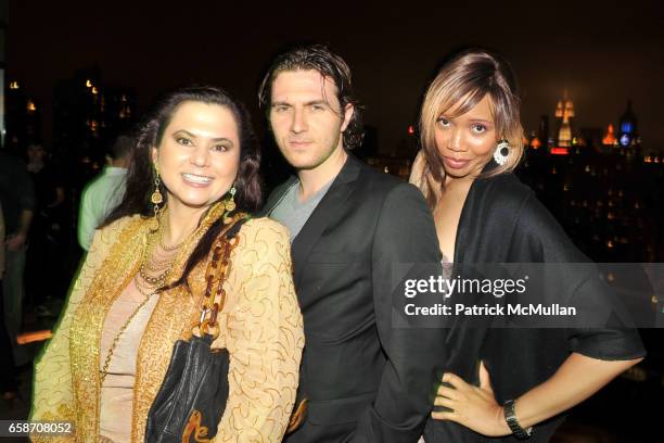 Judith Seeherman, John Magzalcioglu and Tia Walker attend RICHIE RICH Hosts CHRIS COFFEE's Birthday Party at the GARDEN IN THE SKY at Cooper Square...