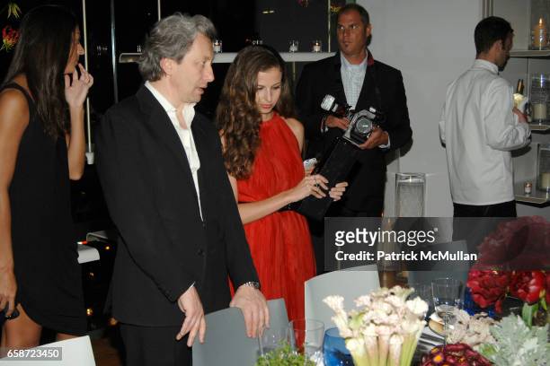 Frederic Malle and Chiara Clemente attend SALVATORE FERRAGAMO Intimate Dinner hosted by MASSIMO FERRAGAMO at Salvatore Ferragamo on June 3, 2009 in...