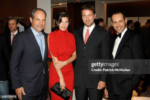 Massimo Ferragamo, Lake Bell, Gerard Butler and Massimiliano Giornetti attend SALVATORE FERRAGAMO Intimate Dinner hosted by MASSIMO FERRAGAMO at...