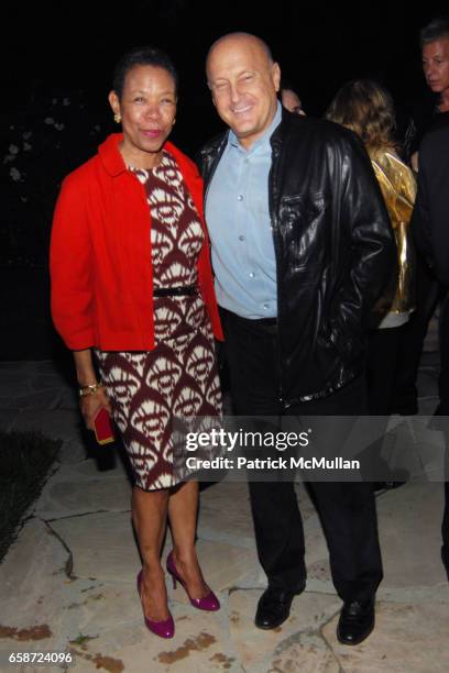 Mary Schmidt Campbell and Larry Mark attend TISCH SCHOOL SUMMER SOIREE HOSTED BY BRETT RATNER at Private Residence on June 3, 2009 in Beverly Hills,...