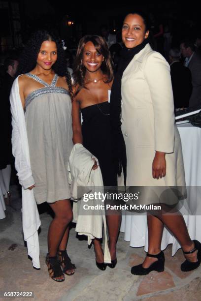 Sydney Poitier, Ryan Bathe and Anika Poitier attend TISCH SCHOOL SUMMER SOIREE HOSTED BY BRETT RATNER at Private Residence on June 3, 2009 in Beverly...