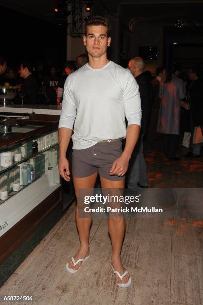Model attends the Launch of Adam Lippes a+adam and a+eve underwear and sports wear at SAKS Fifth Avenue on February 18, 2004 in New York City.
