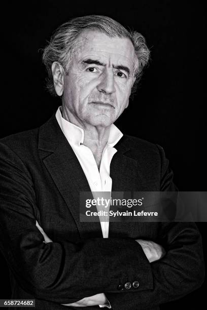 Philosopher Bernard-Henri Levy is photographed for Self Assignment on March 17, 2017 in Valenciennes, France.