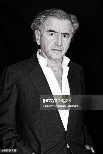 Philosopher Bernard-Henri Levy is photographed for Self Assignment on March 17, 2017 in Valenciennes, France.