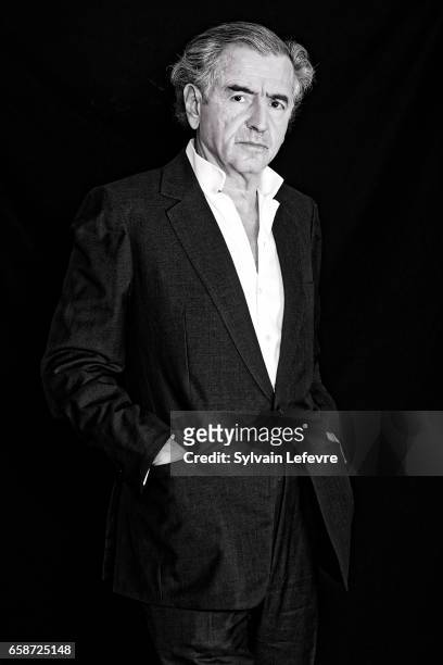 Philosopher Bernard-Henri Levy is photographed for Self Assignment on March 17, 2017 in Valenciennes, France.