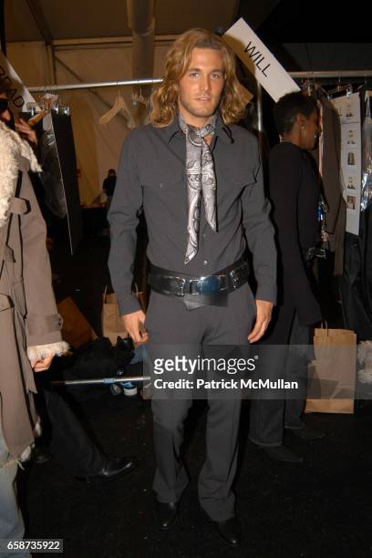 Brad Kroenig attends Michael Kors fashion show at at the tents on February 11, 2004 in New York City.