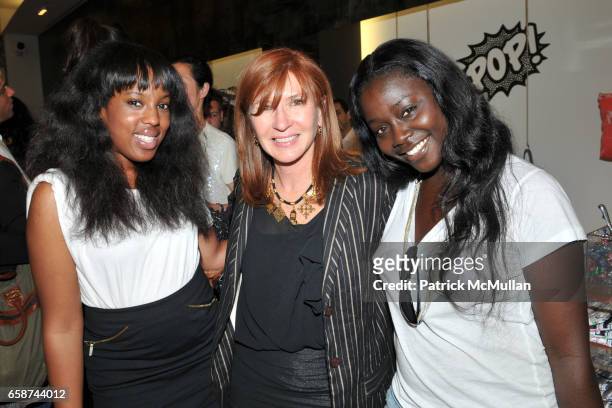Jacqueline Cooper, Nicole Miller and Zandile Blay attend PAPER and LE SPORTSAC Celebrate Mickey Boardman's Sweet 16 at LeSportSac on June 10, 2009 in...