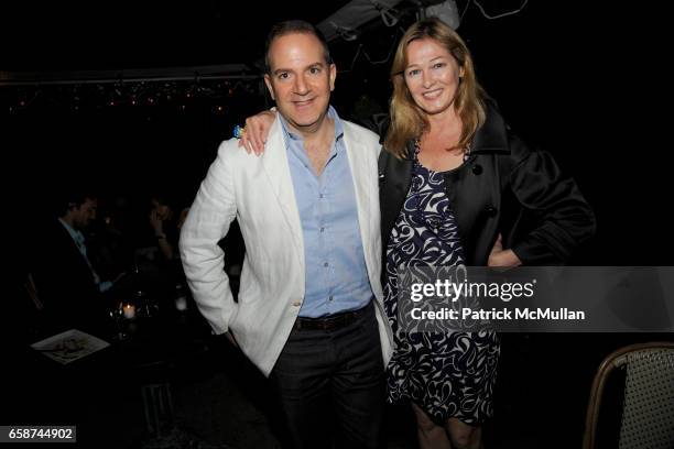James Reginato and Kimberly DuRoss attend THE CINEMA SOCIETY & THE NEW YORKER host the after party for "WHATEVER WORKS" at River Cafe on June 10,...
