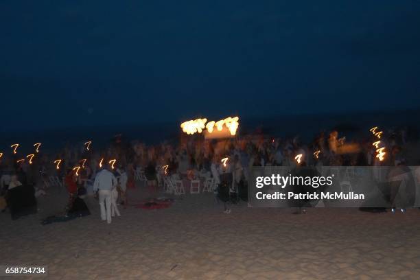 Atmosphere at Hamptons Magazine's Annual Clambake at Flying Point Beach on July 11, 2004 in Watermill, New York.
