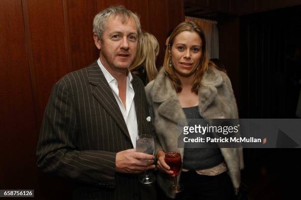 Godfrey Deeny and Kerstin Schneider attend Swarovski hosts the Proenza Schouler after party at The Hudson Hotel on February 11, 2004 in New York City.