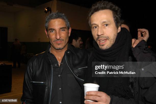 Nir Kahn and Michael Wincott attend Marc Jacobs Fall 2004 Collection Show at The New York State Armory on February 9, 2004 in New York City.