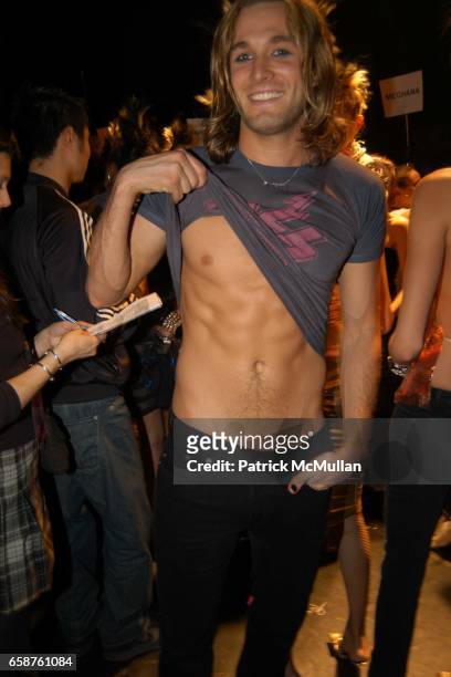 Brad Kroenig attends Betsey Johnson fashion show at held at the Irving Plaza on February 9, 2004 in New York City.