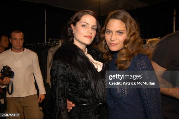 Missy Rayder and Frankie Rayder attend Marc Jacobs Fall 2004 Collection Show at The New York State Armory on February 9, 2004 in New York City.