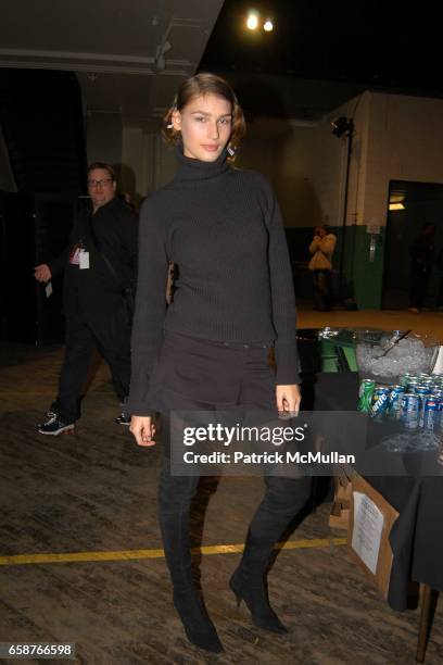 Eugenia Volodina attends Marc Jacobs Fall 2004 Collection Show at The New York State Armory on February 9, 2004 in New York City.