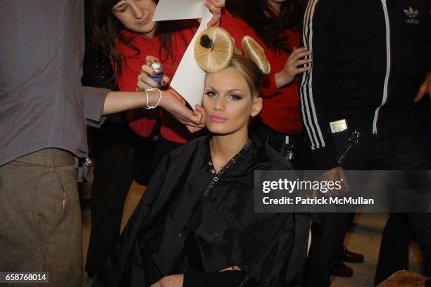 Vicky Andren attends HEATHERETTE Fashion Show at the MAO Space on February 12, 2004 in New York City.