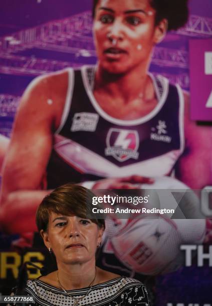 Joanna Adams is pictured during an announcement by Barry Hearn and Matchroom Sport on March 28, 2017 at the O2 in London, England.