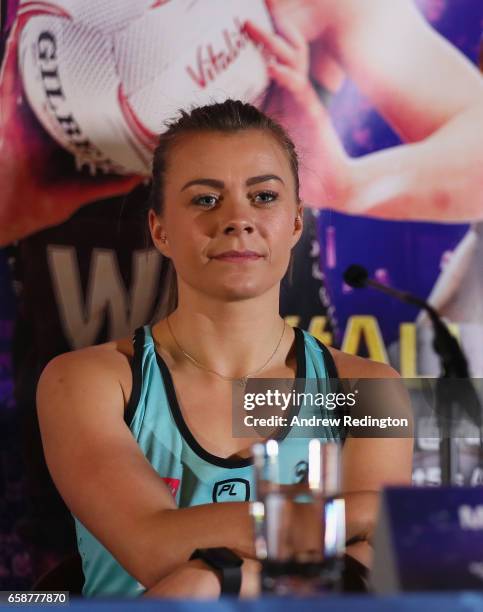 Mikki Austin is pictured during an announcement by Barry Hearn and Matchroom Sport on March 28, 2017 at the O2 in London, England.