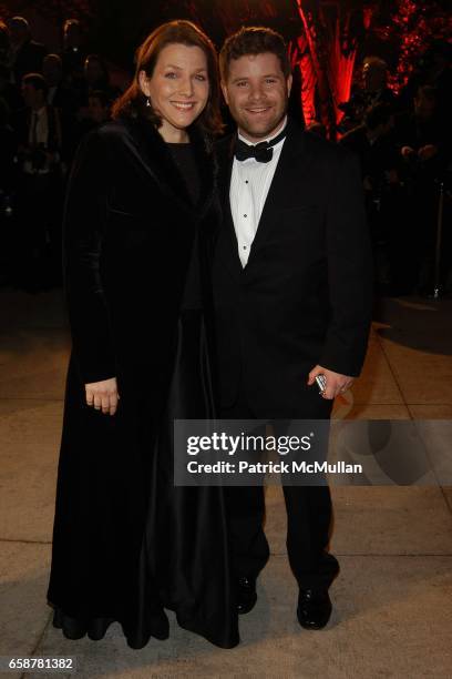 Christine Astin and Sean Astin attend the 2004 Vanity Fair Oscar Party at Mortons on February 29, 2004 in Beverly Hills, California.