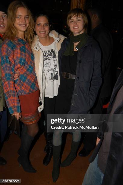 Natalia Vodianova, Frankie Rayder, Trish Goff attend Bay Garnett party for the magazine CHEAP DATE at Marquee on February 7, 2004 in New York City. ;