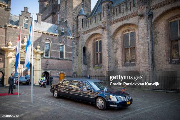 Royal limousine King Willem-Alexander and Queen Maxima of The Netherlands and President Mauricio Macri and his wife Juliana Awada of Argentine visit...