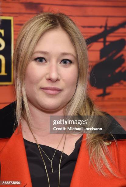 Singer Anna Menken attends the opening night of "Miss Saigon" Broadway at the Broadway Theatre on March 23, 2017 in New York City.