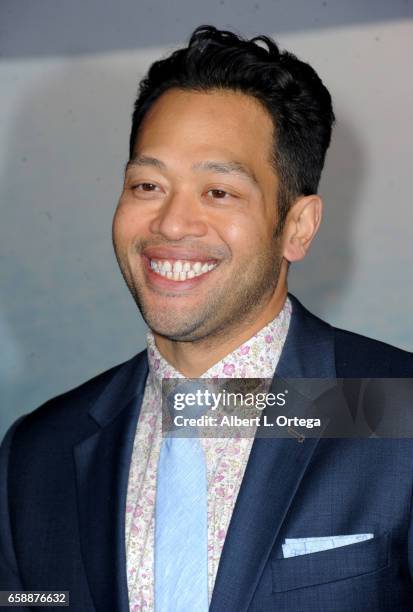 Actor Eugene Cordero arrives for the Premiere Of Warner Bros. Pictures' "Kong: Skull Island" held at Dolby Theatre on March 8, 2017 in Hollywood,...