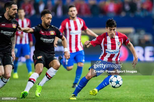 Nicolas Gaitan of Atletico de Madrid in action during their 2016-17 UEFA Champions League Round of 16 second leg match between Atletico de Madrid and...