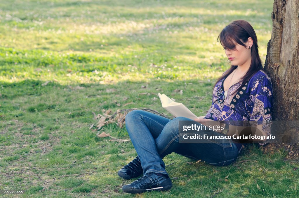 Reading outdoors