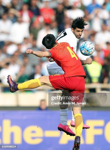 Mehdi in action during Iran against China PR - FIFA 2018 World Cup Qualifier on March 28, 2017 in Tehran, Iran.