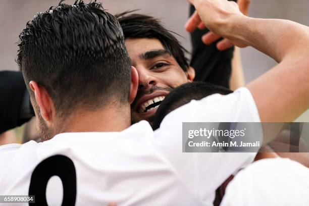 Mehdi Taremi celebrates ofter the first goal during Iran against China PR - FIFA 2018 World Cup Qualifier on March 28, 2017 in Tehran, Iran.