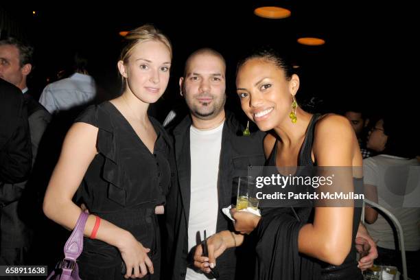 Sophie Flack, Guillermo Diaz and Jaime Lee Kirchner attend THE CINEMA SOCIETY & HUGO BOSS host the after party for "INGLOURIOUS BASTERDS" at The...