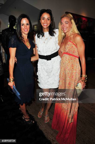 Sarah Pilot, Dr Holly Phillips and Ramy Sharp attend DOLCE & GABBANA Fall 2009 exclusive luncheon and fashion presentation at Nello Southampton NY on...